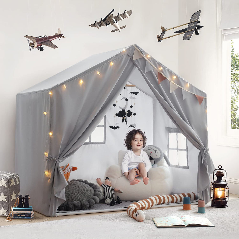 Razee playhouse interior with padded mat offers comfy, safe space
