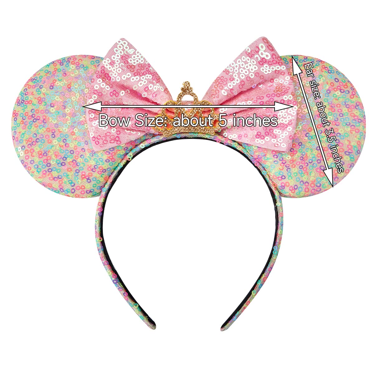 RAZKO 3.5-inch mouse ears provide bold statement without heaviness.