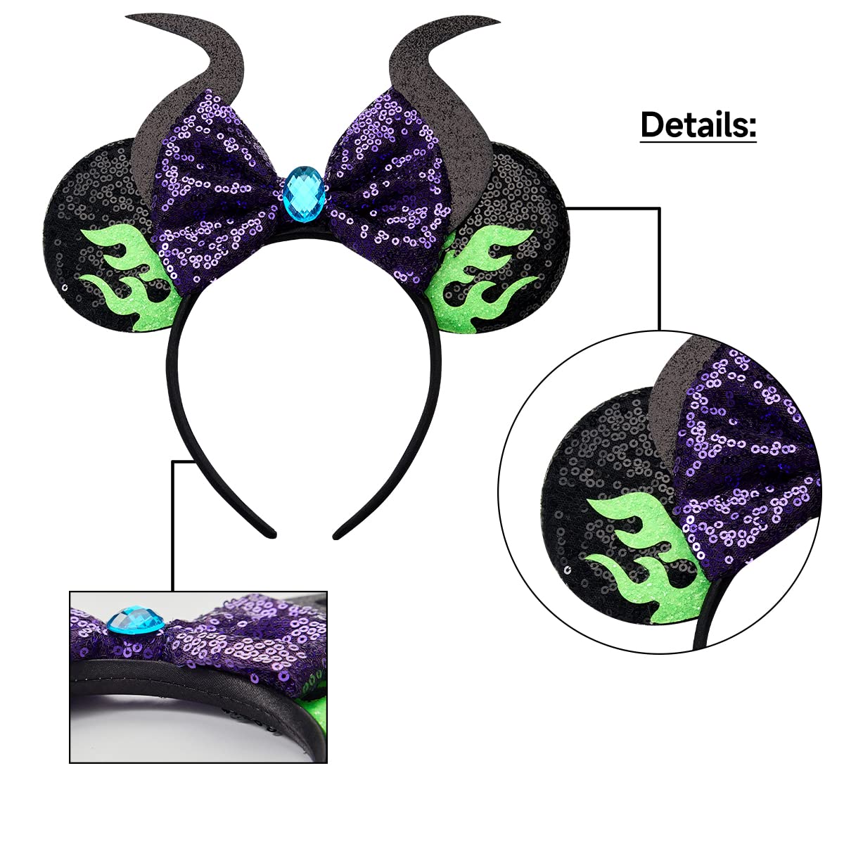 RAZKO 5-inch bow accent enhances playful, festive looks.