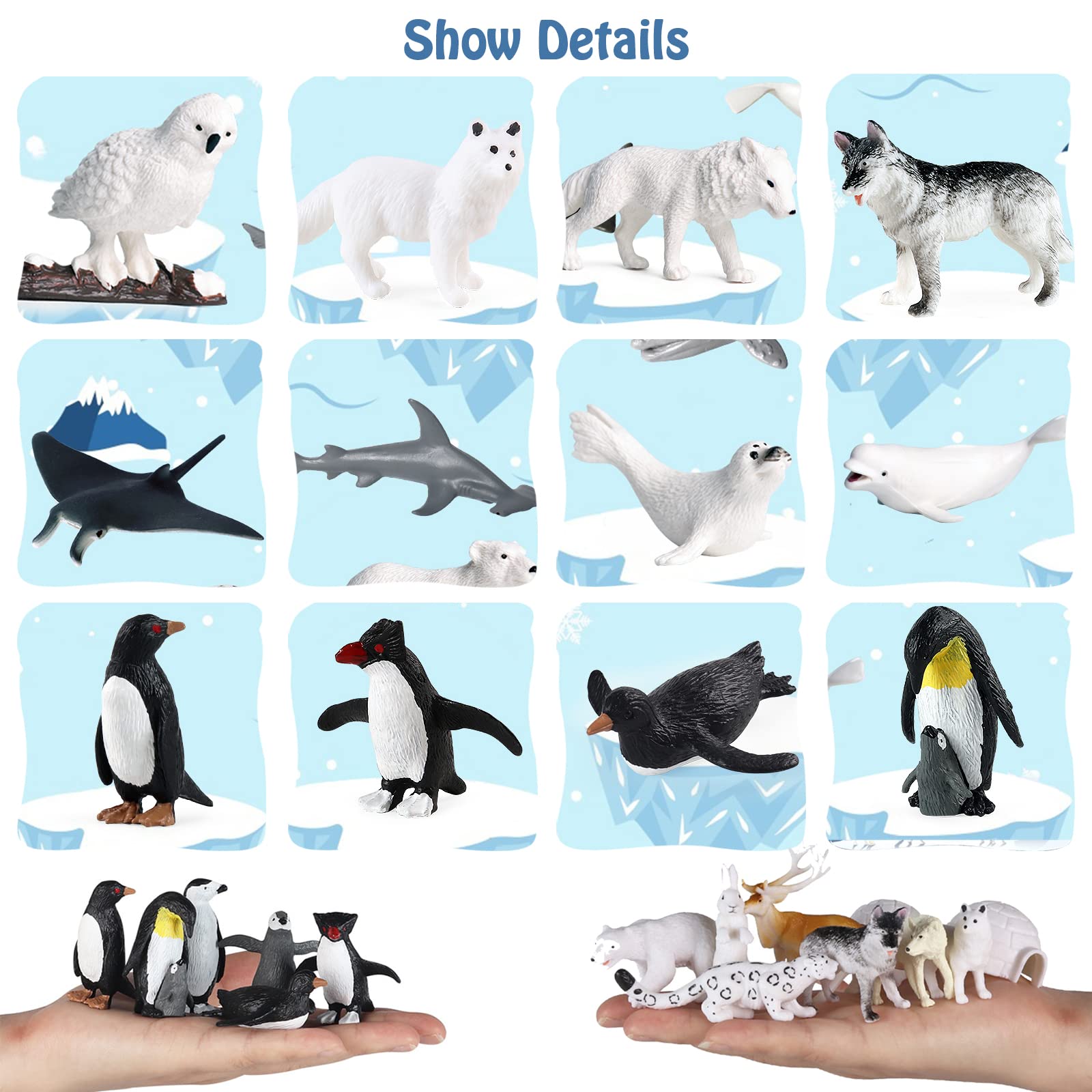 RCOMG caribou figurine ideal for nature studies and crafts.