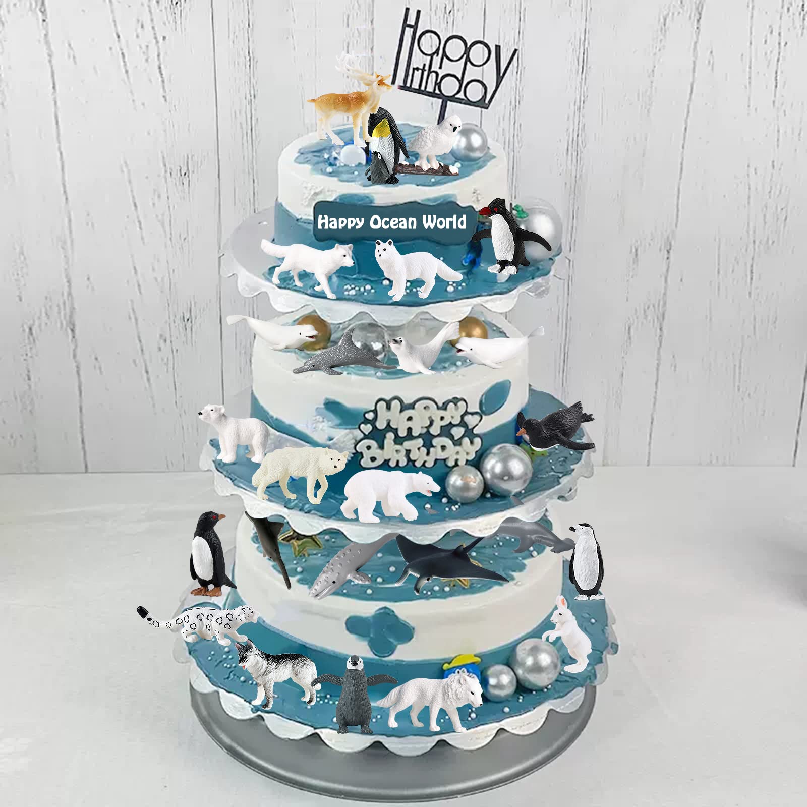 RCOMG penguin figurine enhances seaside dioramas and pretend play.