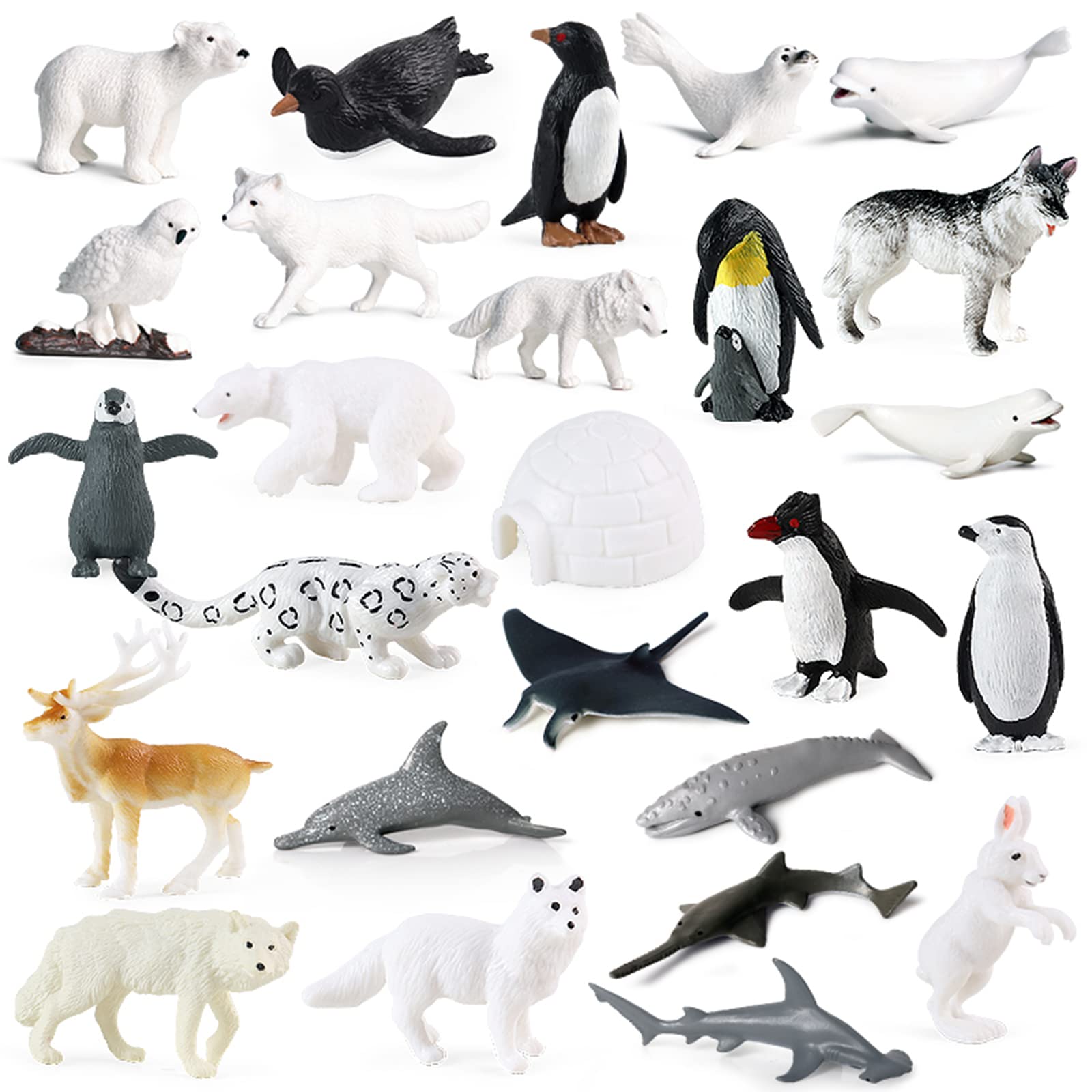 RCOMG polar bear figurine for imaginative play and classroom storytelling.