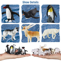 RCOMG Arctic Fox Figurine with detailed texture for pretend-play adventures