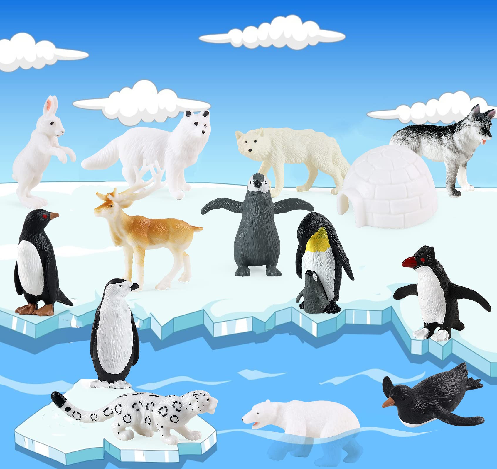 RCOMG Arctic Hare Figurine with delicate details enhances learning and playtime