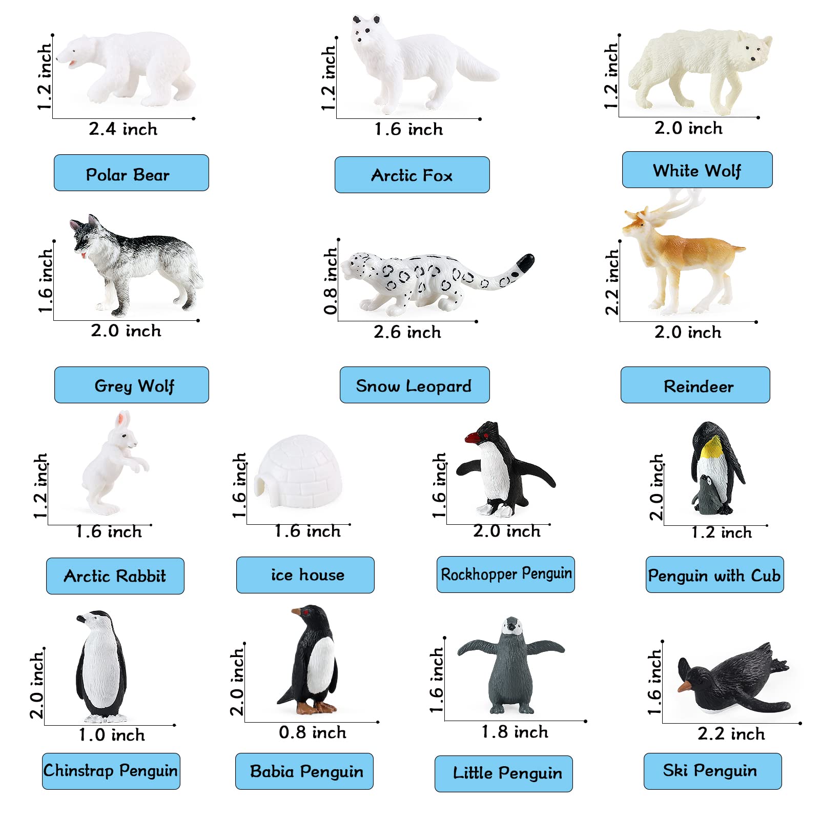 RCOMG Polar Bear Figurine with realistic paint for storytelling and display