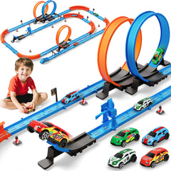 Rcovasc slot track with 360° loop for thrilling kid racing