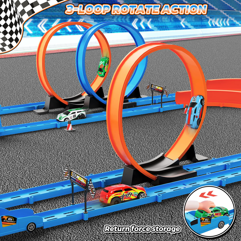 Rcovasc track assembly pieces clicked together for easy setup