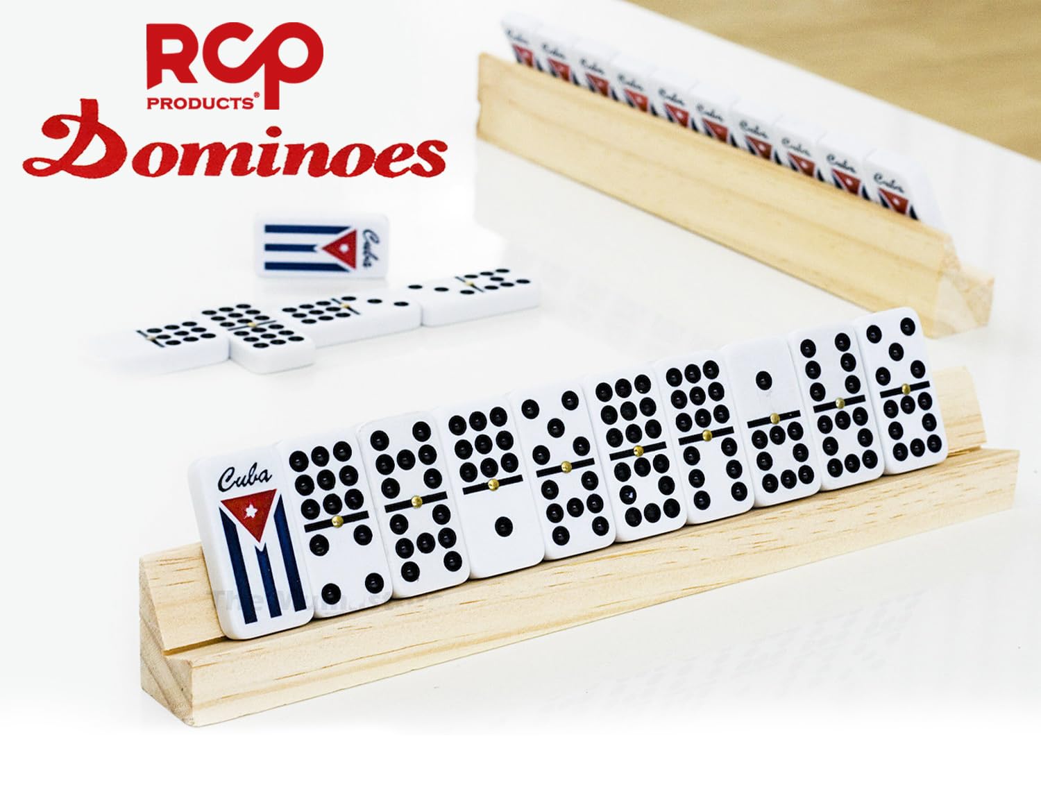 RCP PRODUCTS Dominos Set Cuban flag finish adds stylish accents