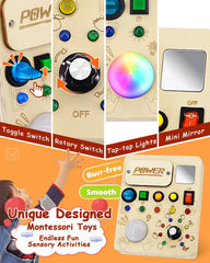 RCPLAGA travel-friendly busy board fits in a bag for trips