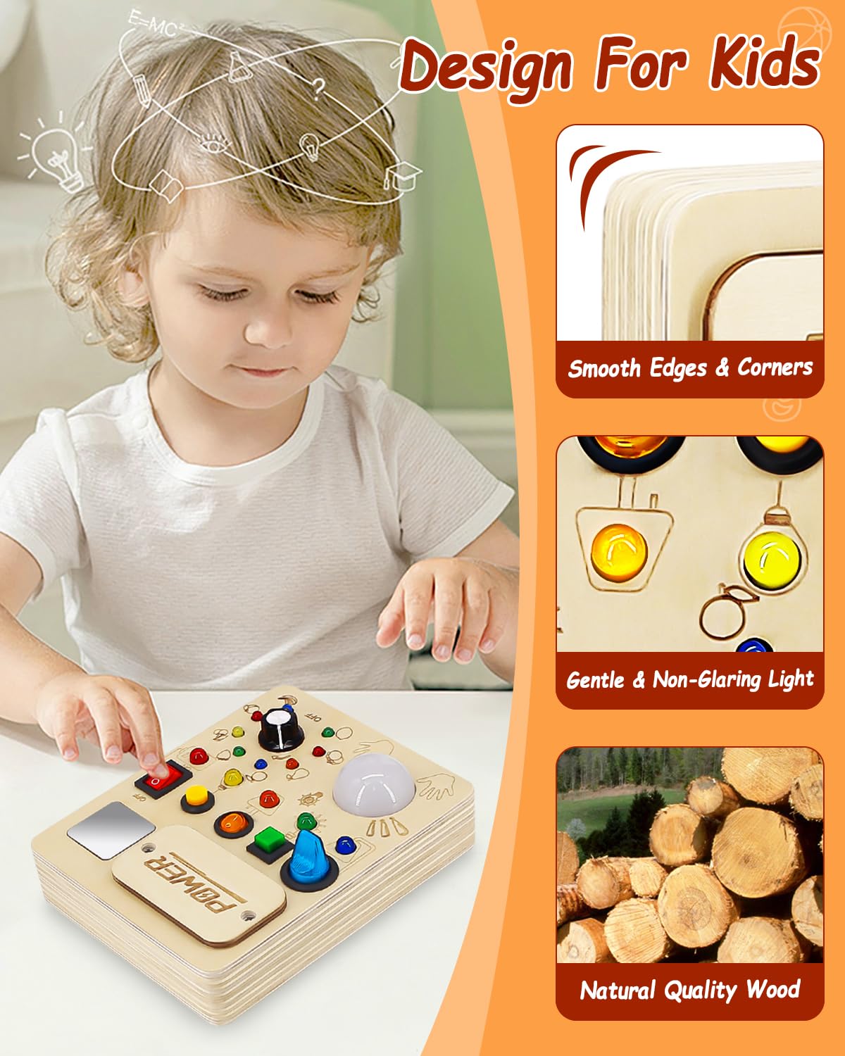 RCPLAGA vibrant colors and buttons aid recognition and problem-solving