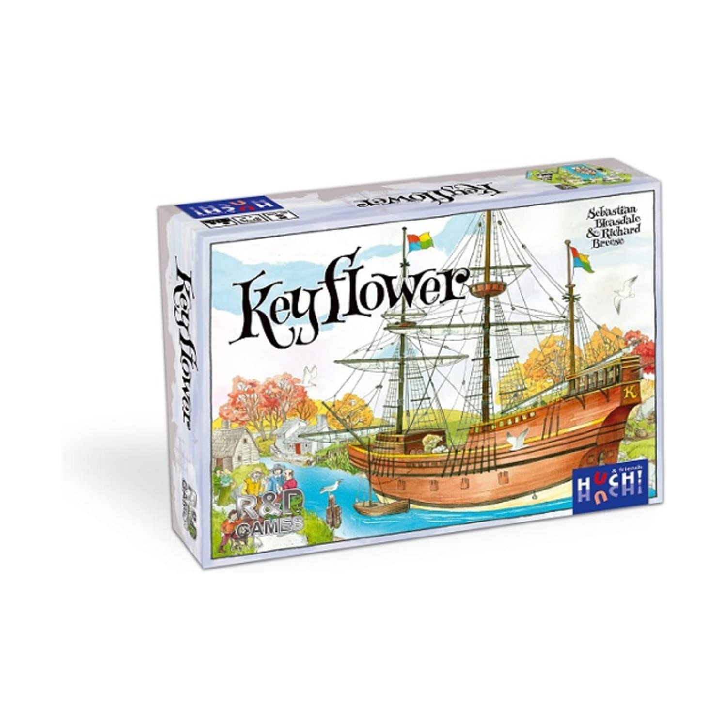 R&D Games Keyflower village expansions demonstrating scoring opportunities from combinations.