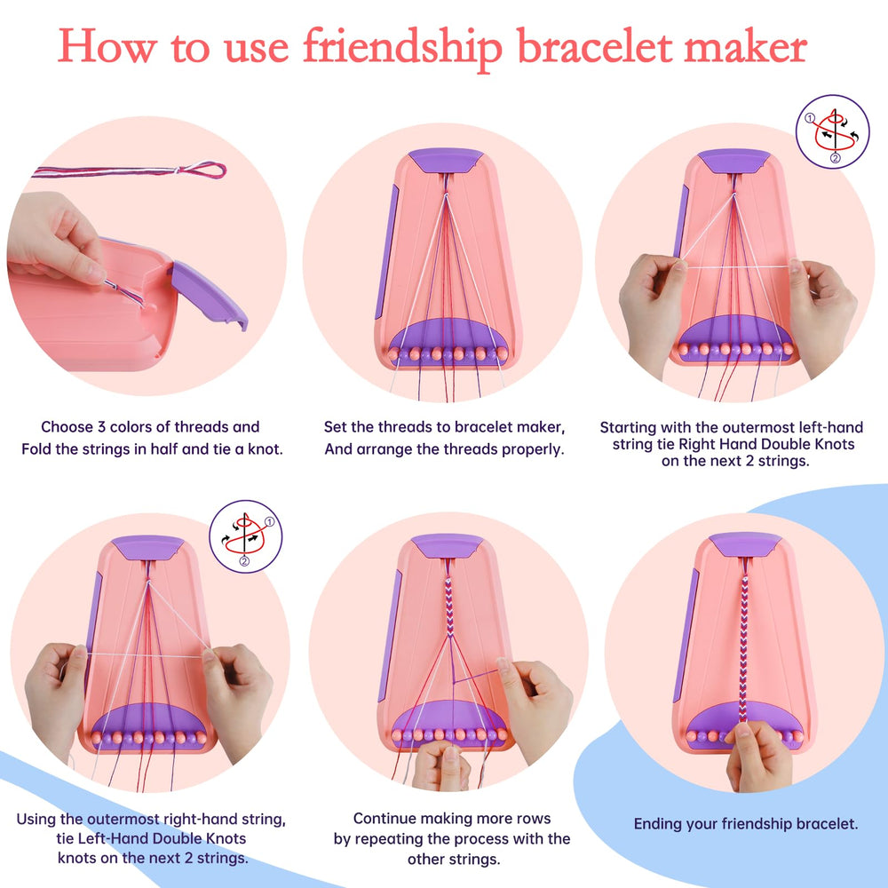 Rdfmy kit features non-slip pads to keep strings secure during crafting sessions.