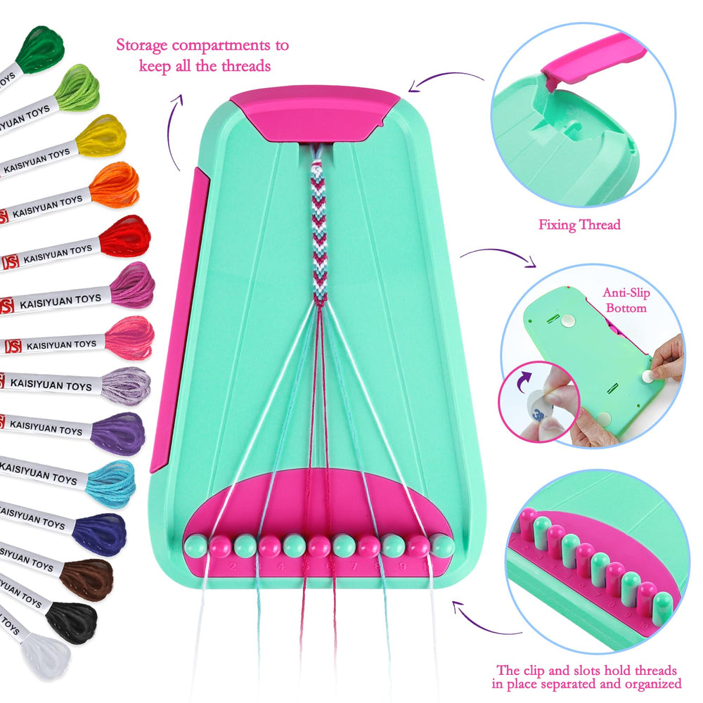 Rdfmy bracelet making kit contents with threads and tools for creative color options