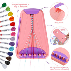 Rdfmy bracelet-making kit includes letters beads and buttons for personalized designs.