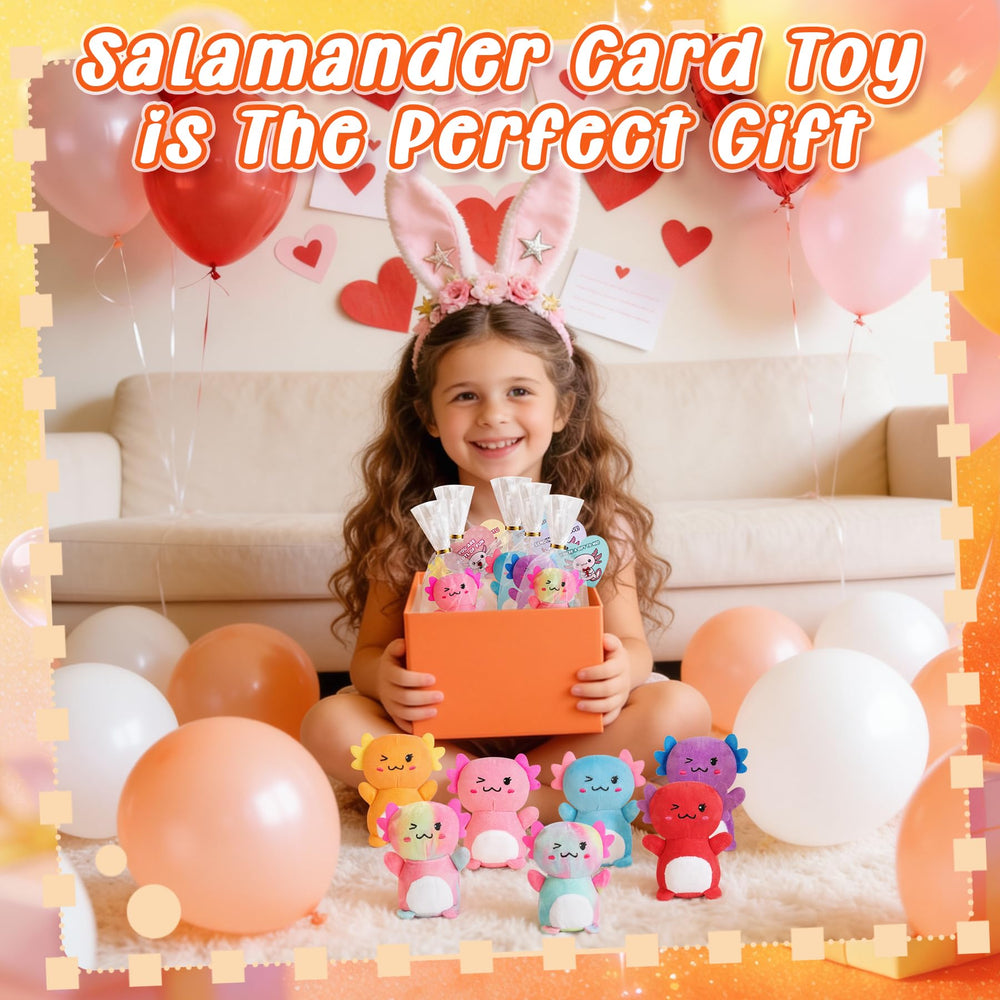 Rdogeia valentines day gift packaging idea with axolotl plush