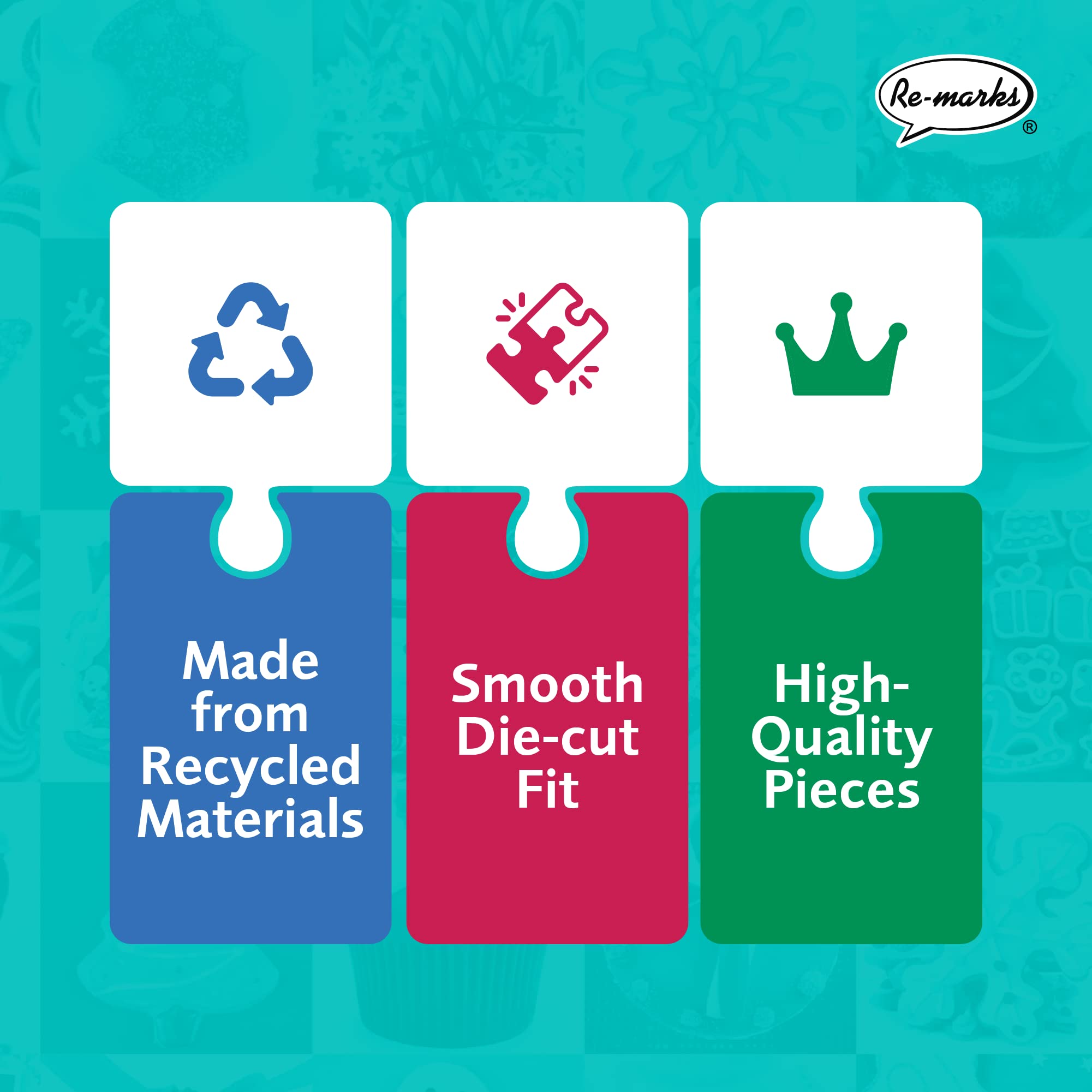 Re-Marks Holiday Treats Puzzle die-cut pieces ensure crisp fits
