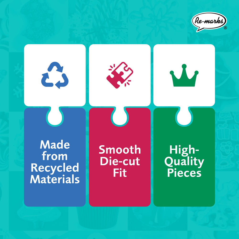 Re-Marks Holiday Treats Puzzle die-cut pieces ensure crisp fits