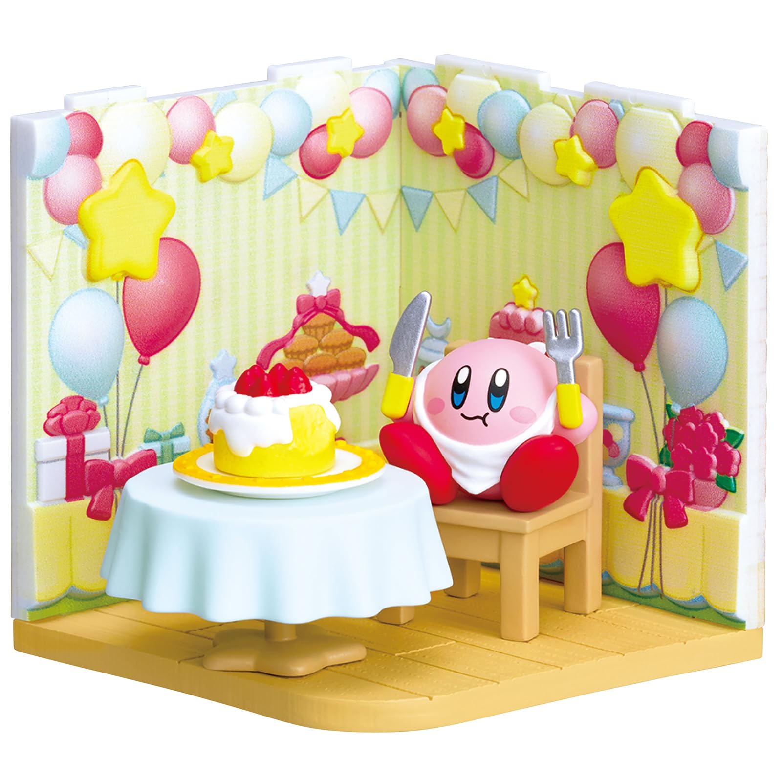 Re-Ment Kirby Wonder Room desk display shows compact character charm.