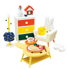Re-Ment Miffy room miniature bed for charming desk display and shelf accents.