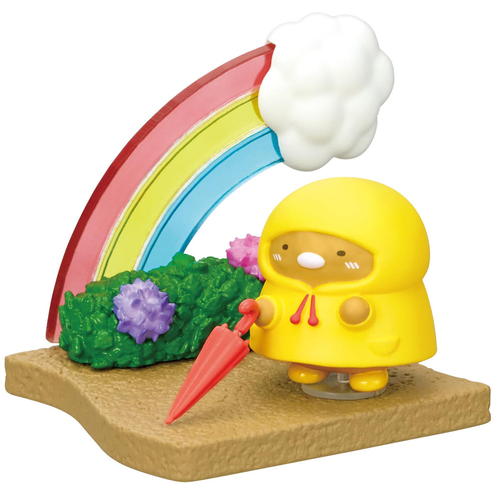 Re-Ment Sumikko Gurashi rainy-day figurine close-up highlights vibrant colors for cozy decor