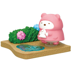 Re-Ment Sumikko Gurashi shelf decor setup captures whimsy on a living room shelf