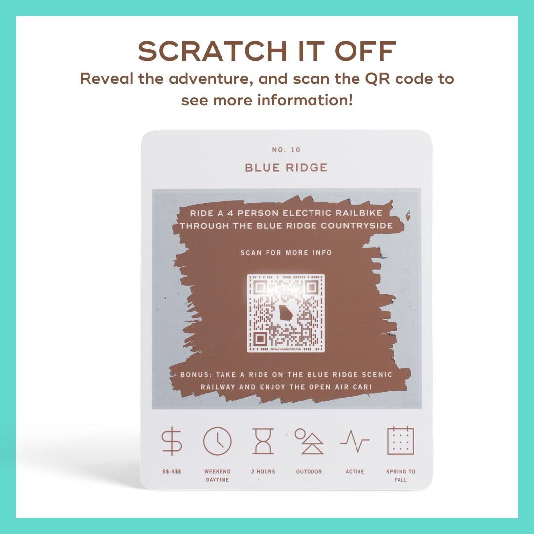 Reach International Outfitters Lookout Mountain scenic card — easy to choose weather-smart nature activities.
