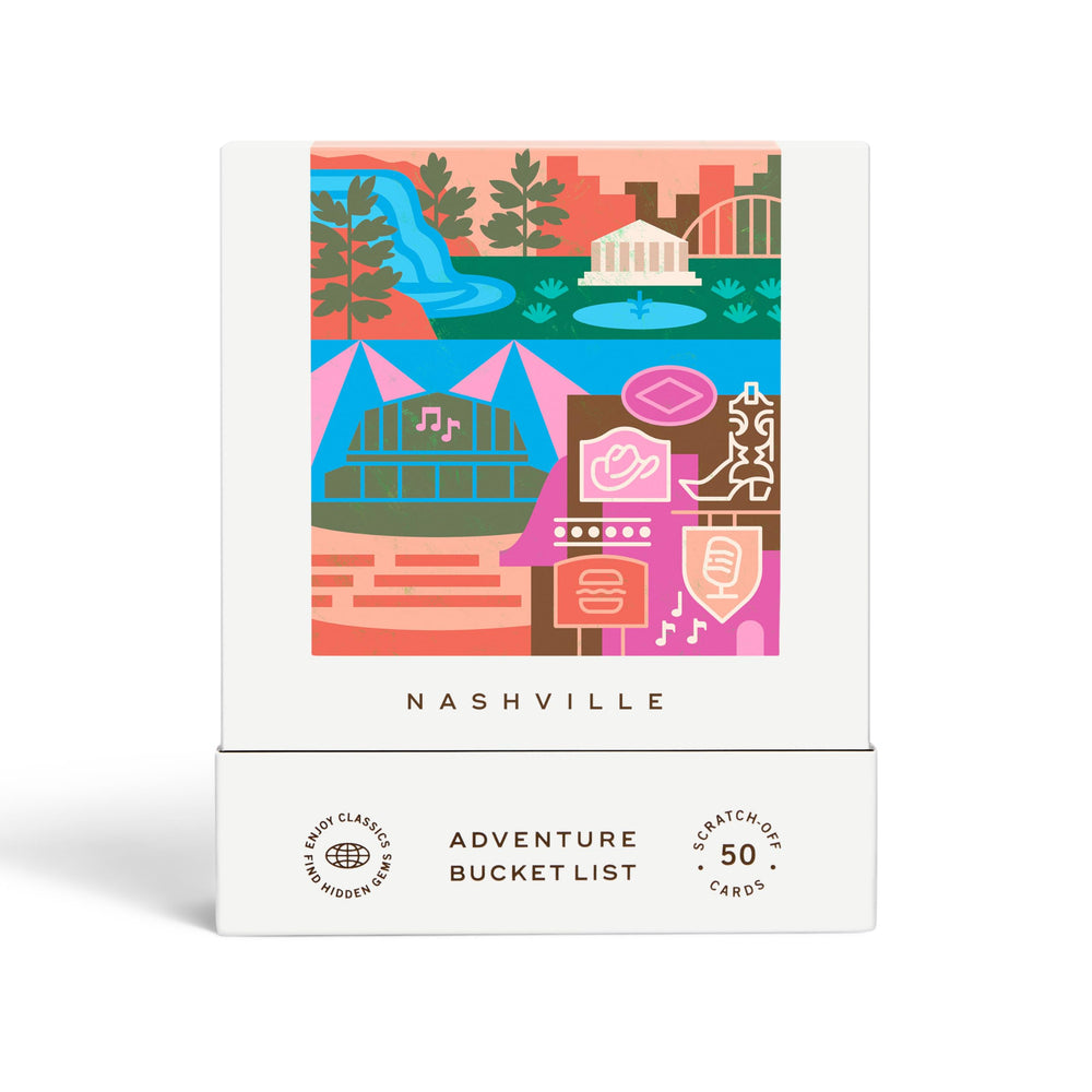 Reach International Outfitters Nashville bucket list card 01 scratch-off, plan quick city adventures.