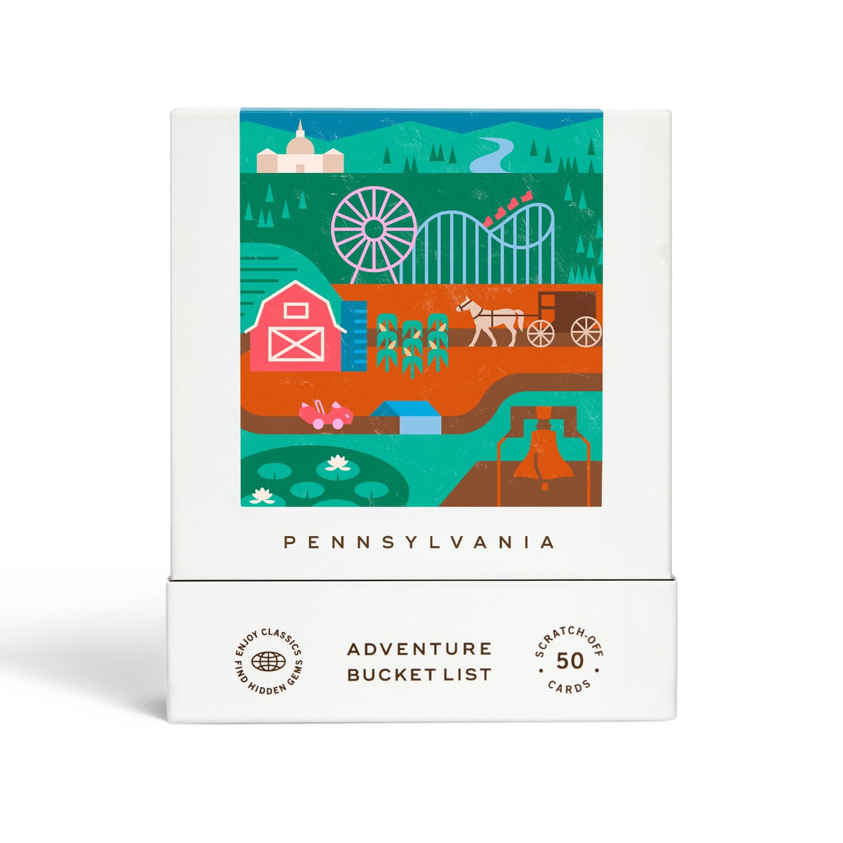 Reach International Outfitters PA Adventure Scratch-Off Card collection for planning memorable trips