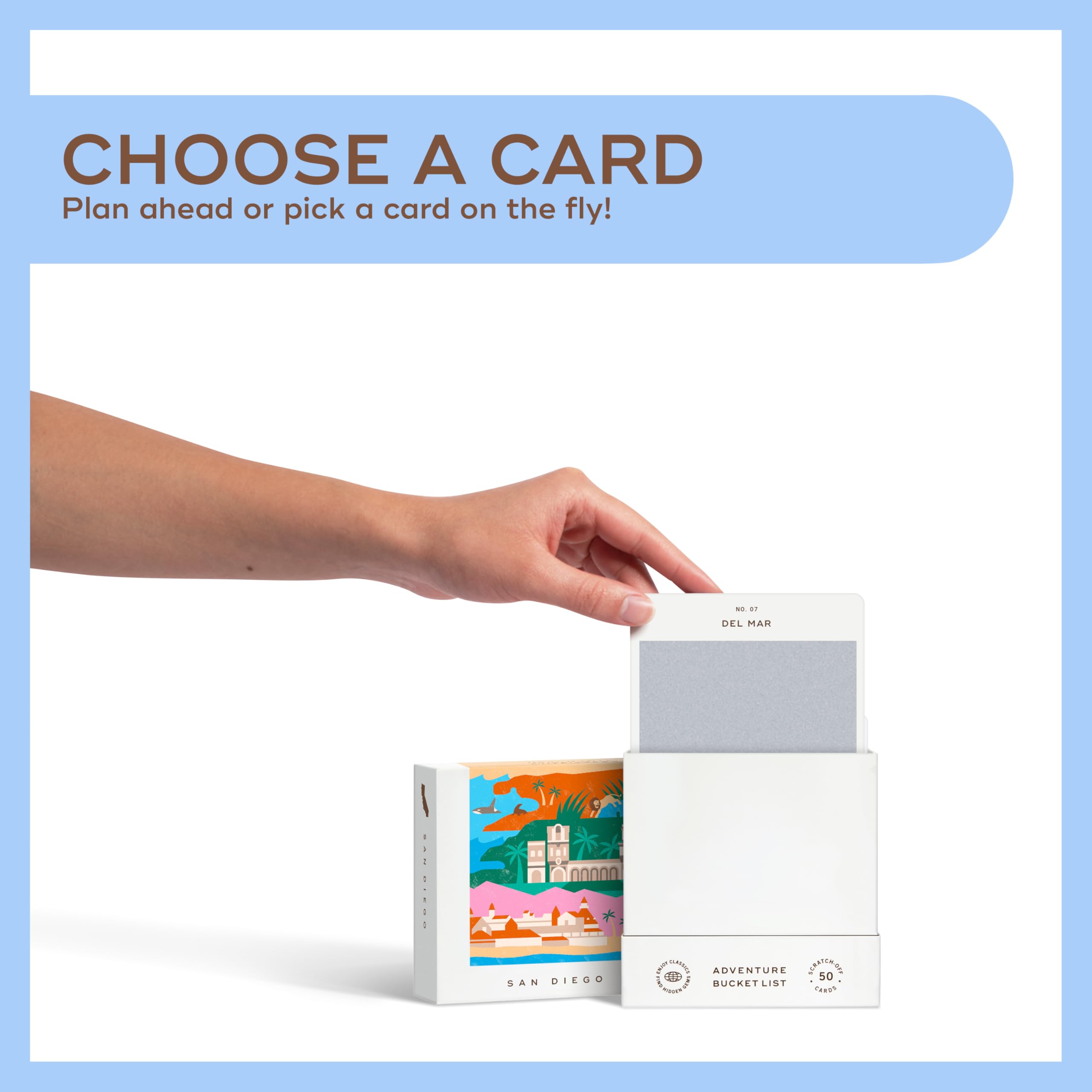 Reach International Outfitters SD landmark card highlighting iconic site, great for educational family outings.