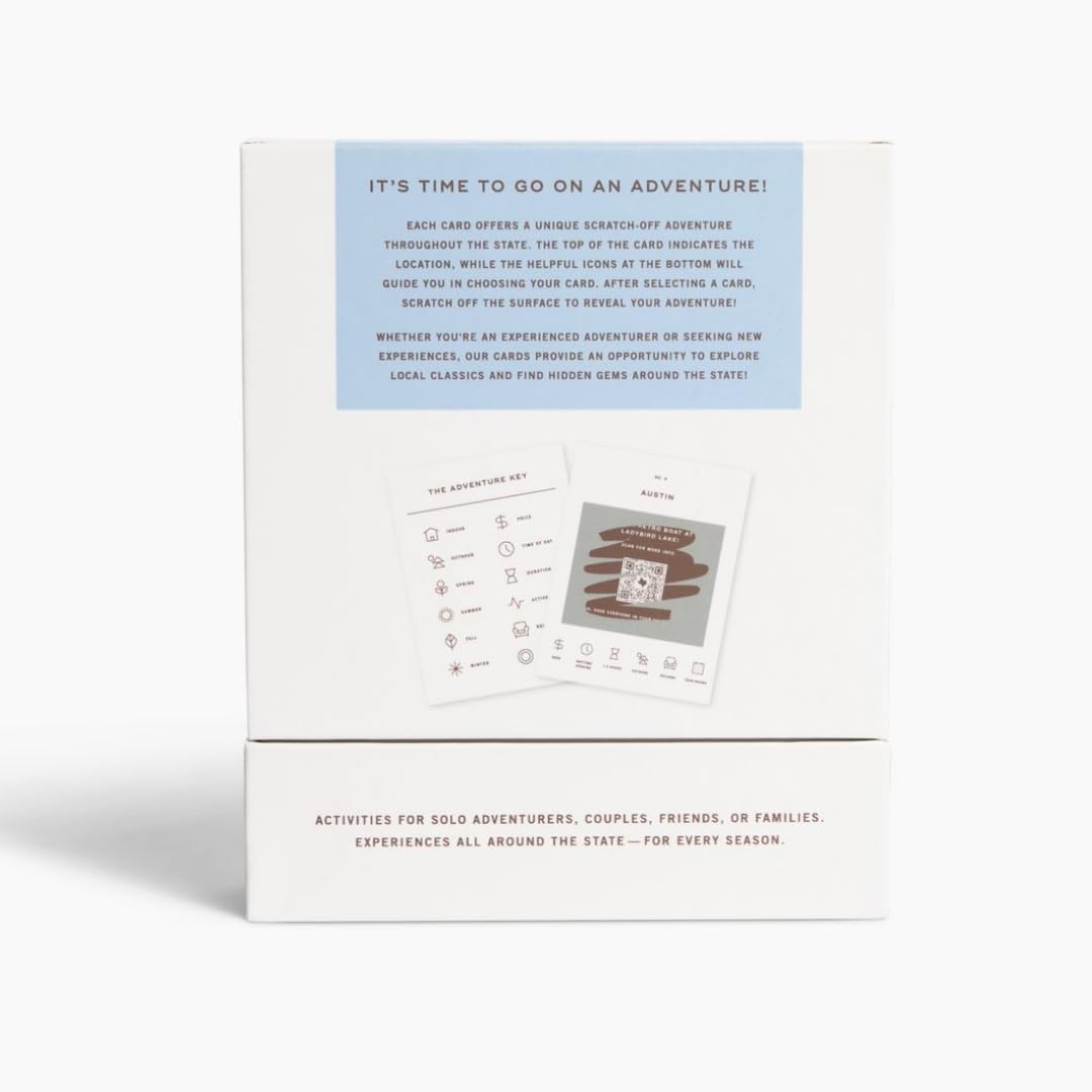 Reach International Outfitters Texas Adventure Bucket List 50-card pack ready for planning trips.