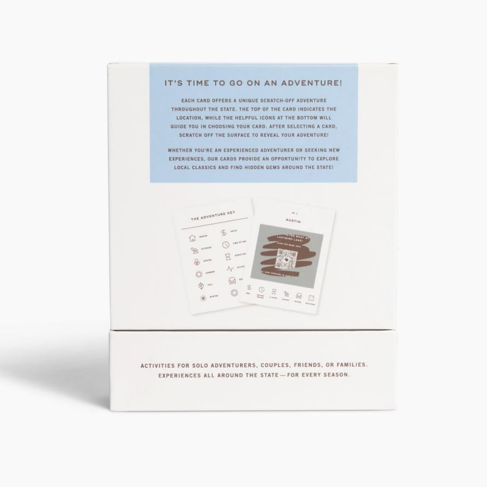 Reach International Outfitters Texas Adventure Bucket List 50-card pack ready for planning trips.