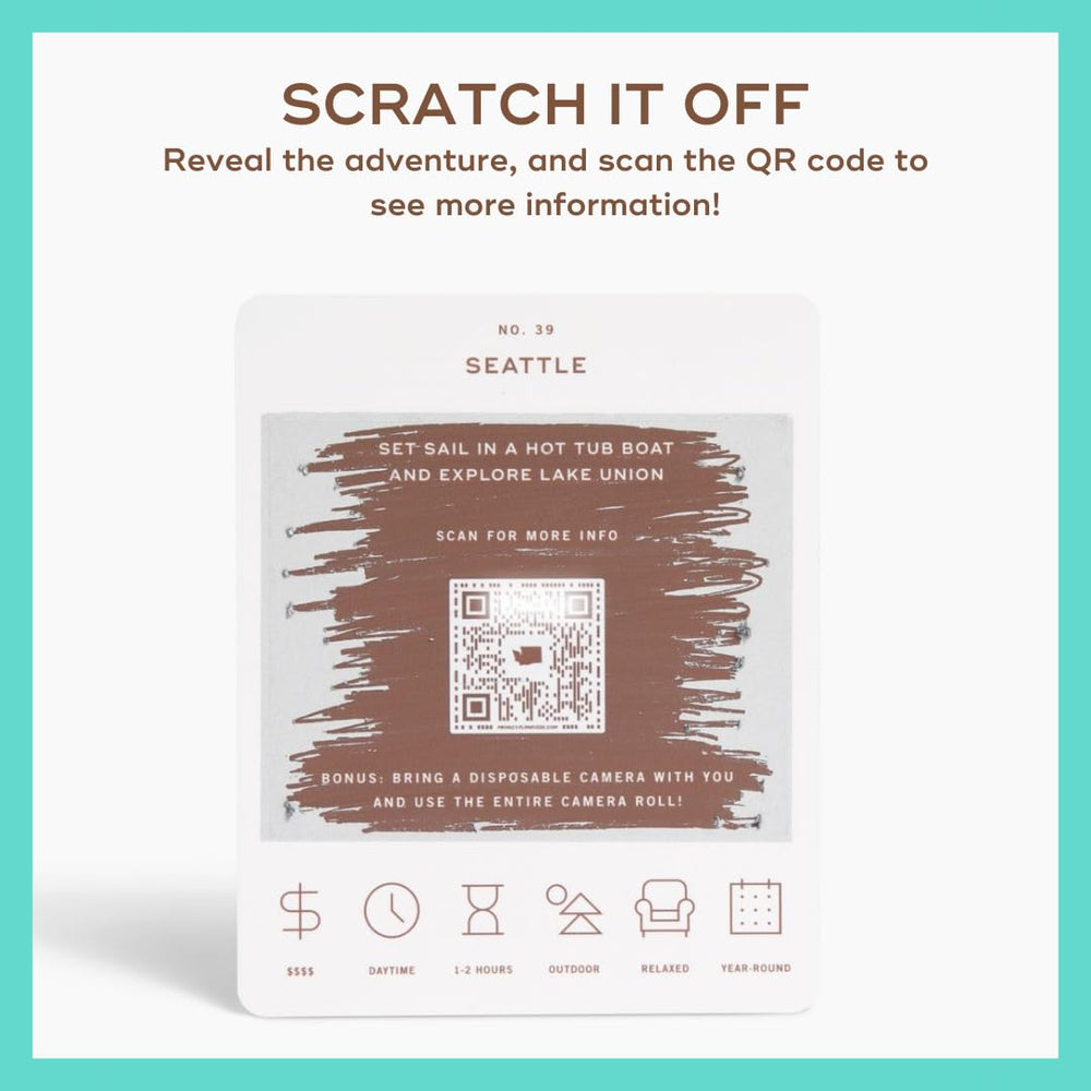 Road trip scratch-off card from Reach International Outfitters for spontaneous itineraries