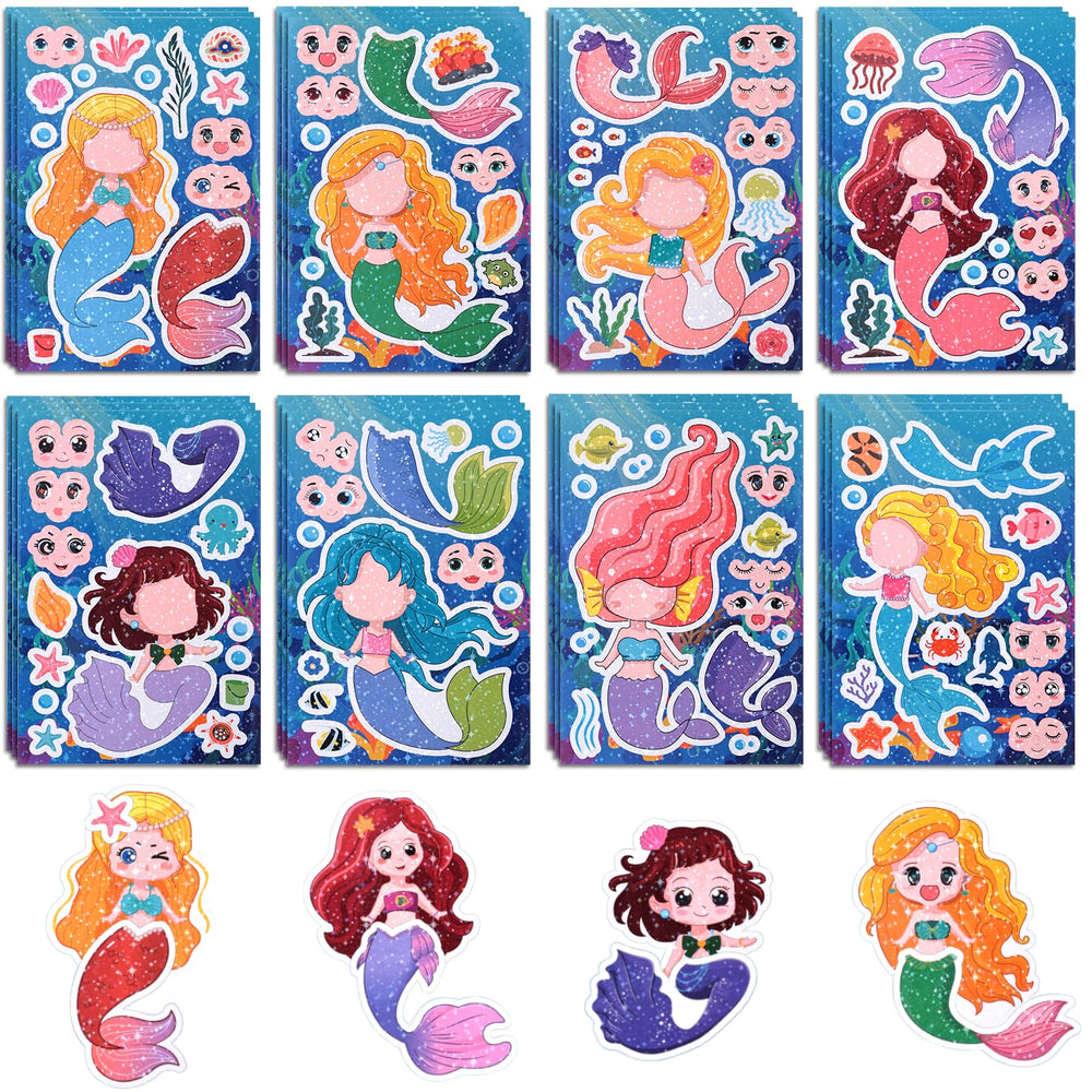 Reaeon mermaid stickers design variety for creative play