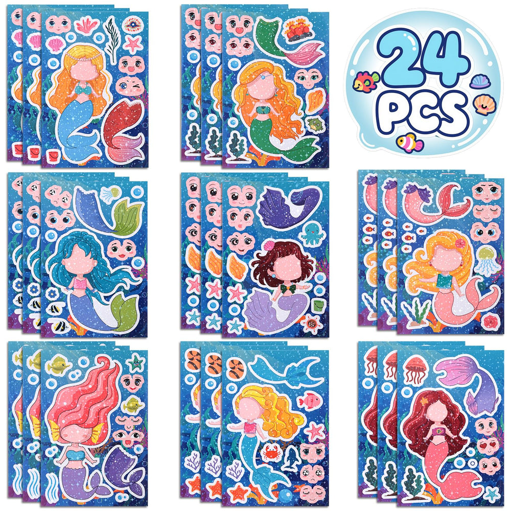 Reaeon mermaid stickers set cover image for kids crafts and imagination