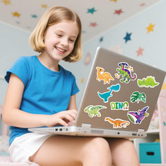 Reaeon vinyl dinosaur stickers provide durable sun-proof decoration on backpacks and bottles.