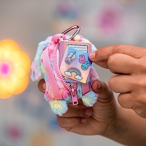 Real Littles Plushie Pet Backpack Llama with compact stationeries