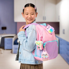 REAL LITTLES Strawberry Boba backpack with five scented micro surprises.
