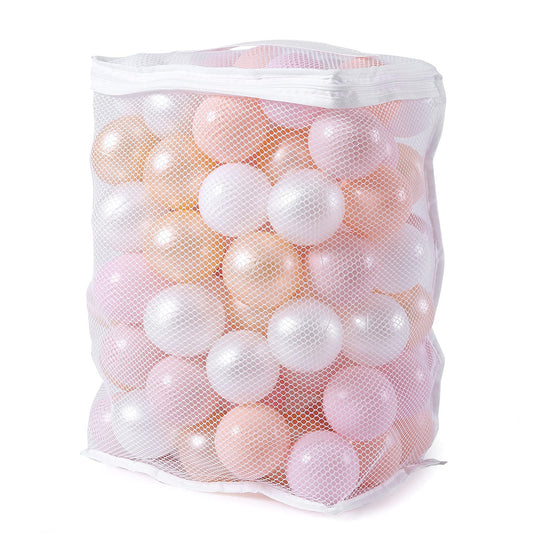Realhaha pink and white ball pit balls close-up for safe, colorful play