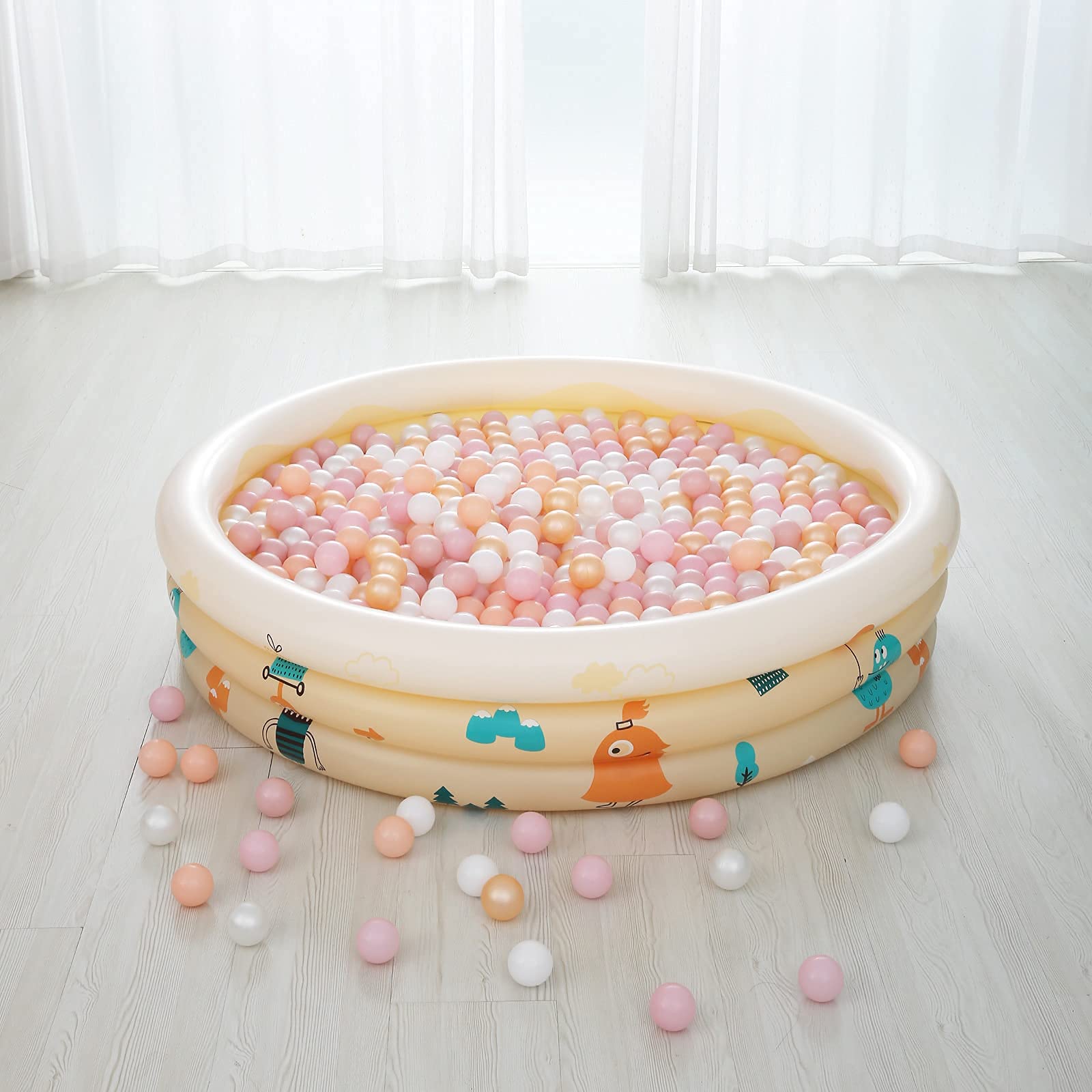 Realhaha pink-white play balls suitable for early color games and counting