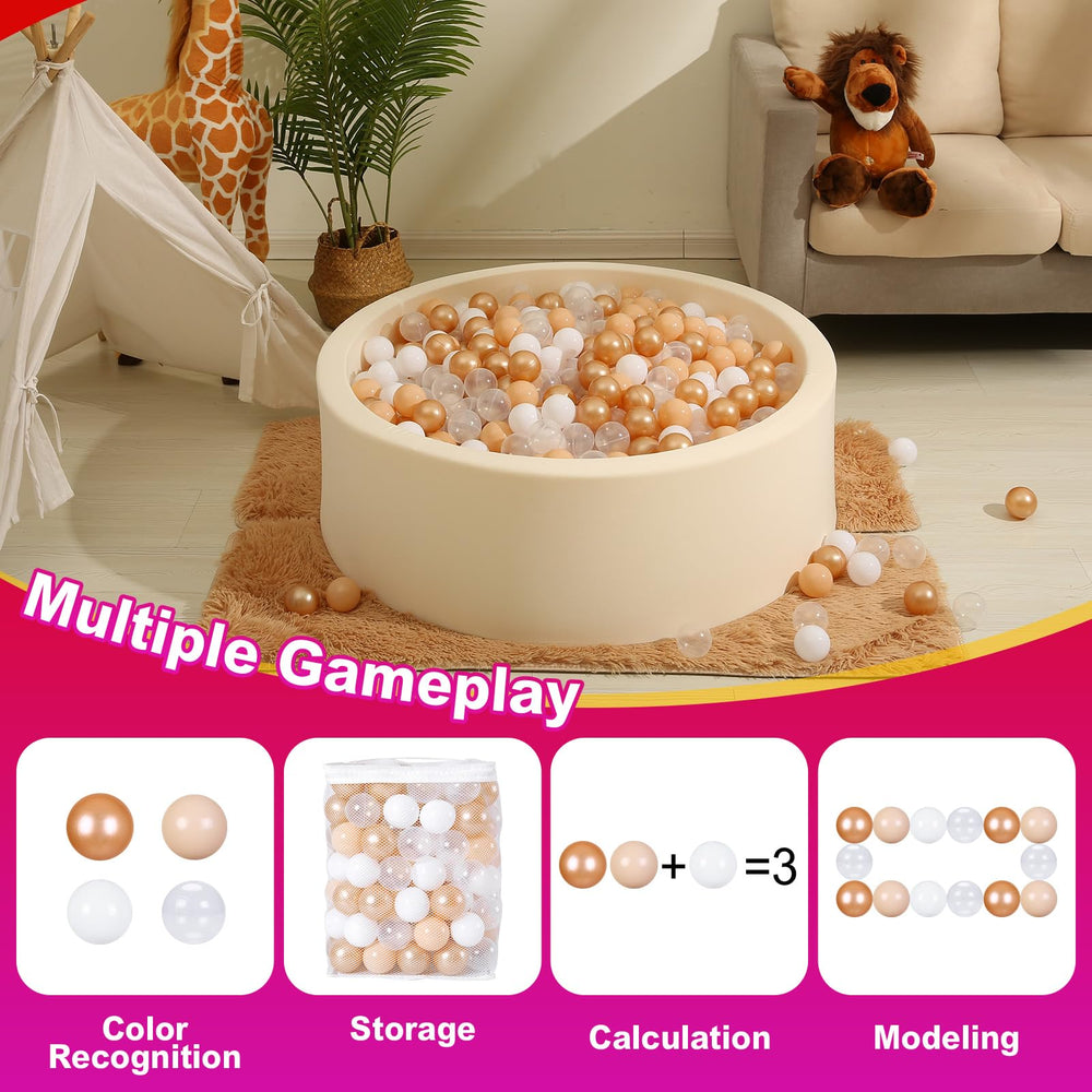 Realhaha ball pit balls 2-16 diameter ideal for safe grasping.