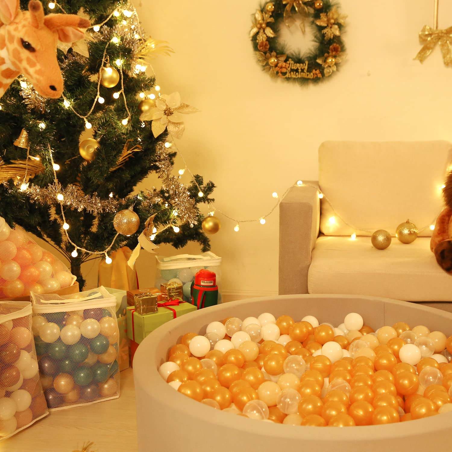 Realhaha ball pit balls with 2.16-inch diameter for easy toddler grasp.