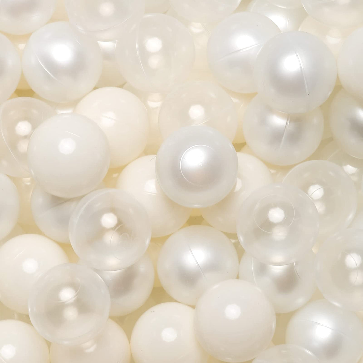 Realhaha beige ball pit balls closeup for safe toddler play and tactile exploration