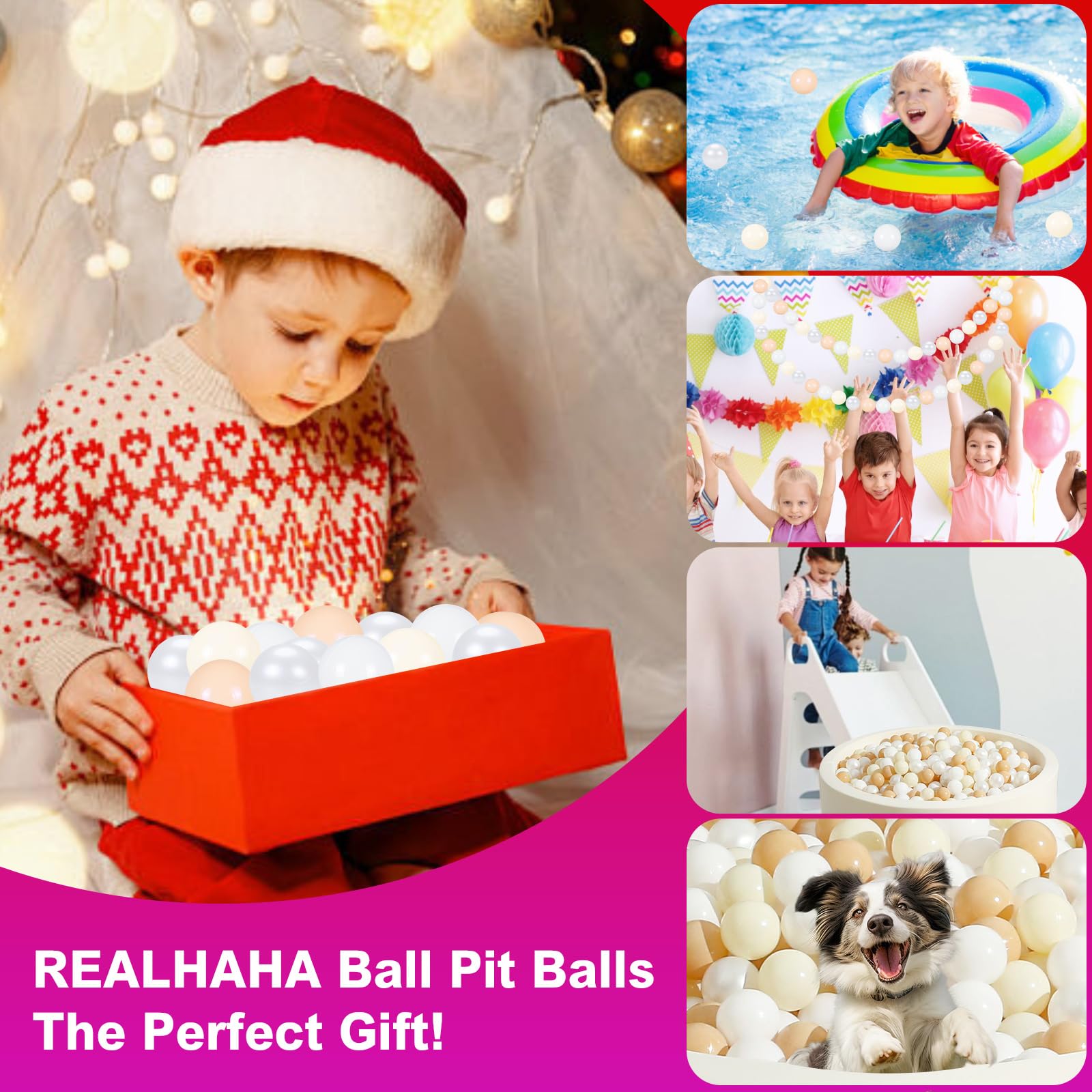Realhaha ball pit balls used inside a play tent setup for home fun