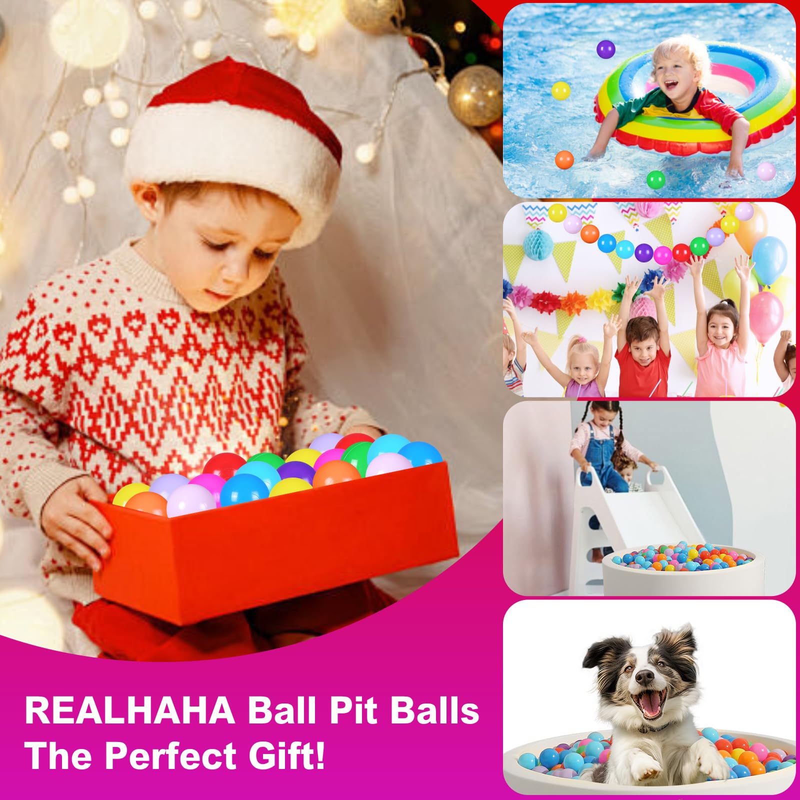 Realhaha ball pit balls in play tent, safe-filled area for kids