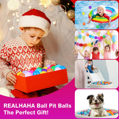 Realhaha ball pit balls in play tent, safe-filled area for kids