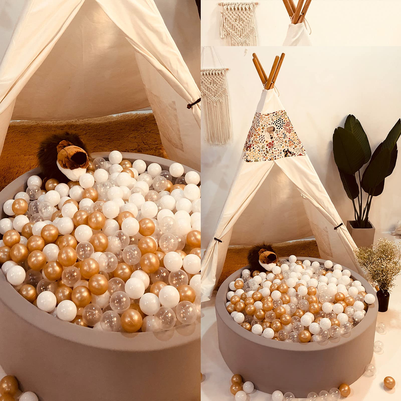 Realhaha ball pit balls packaging highlights non-toxic, lead-free design for families