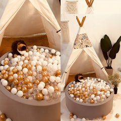 Realhaha ball pit balls packaging highlights non-toxic, lead-free design for families