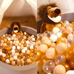 Realhaha ball pit balls ideal for grasping, color games, and decor.