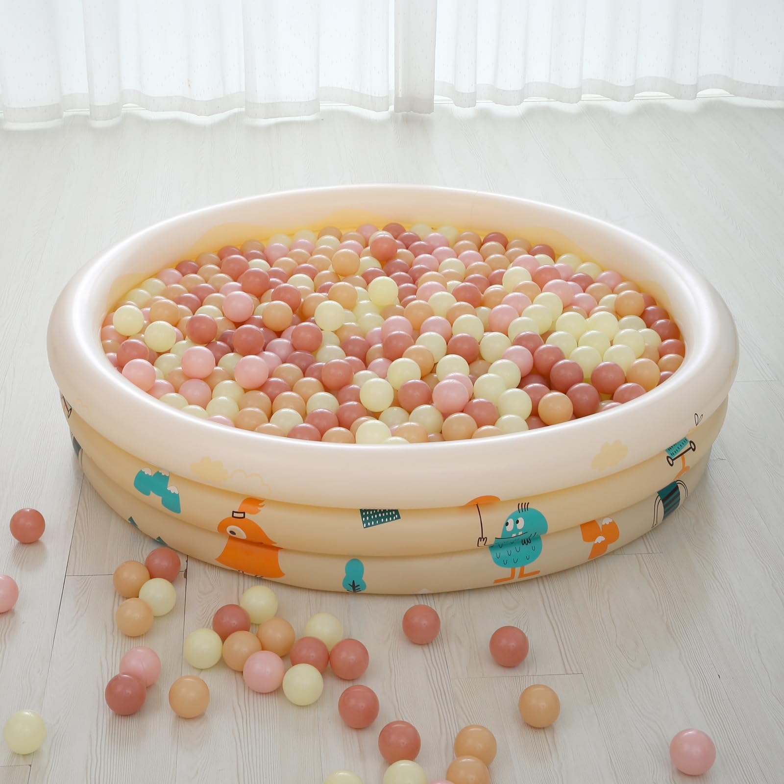 Realhaha ball pit balls packaged as festive party décor for gatherings.