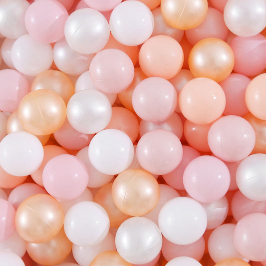 Realhaha pink and white ball pit balls for safe, colorful play.
